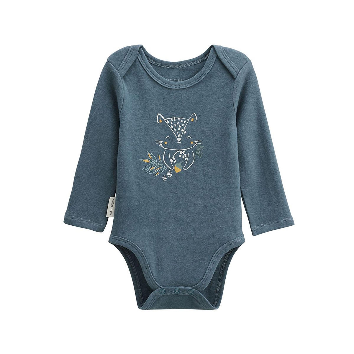 Petit Béguin Lot de 3 bodies bébé manches longues Cacahuète