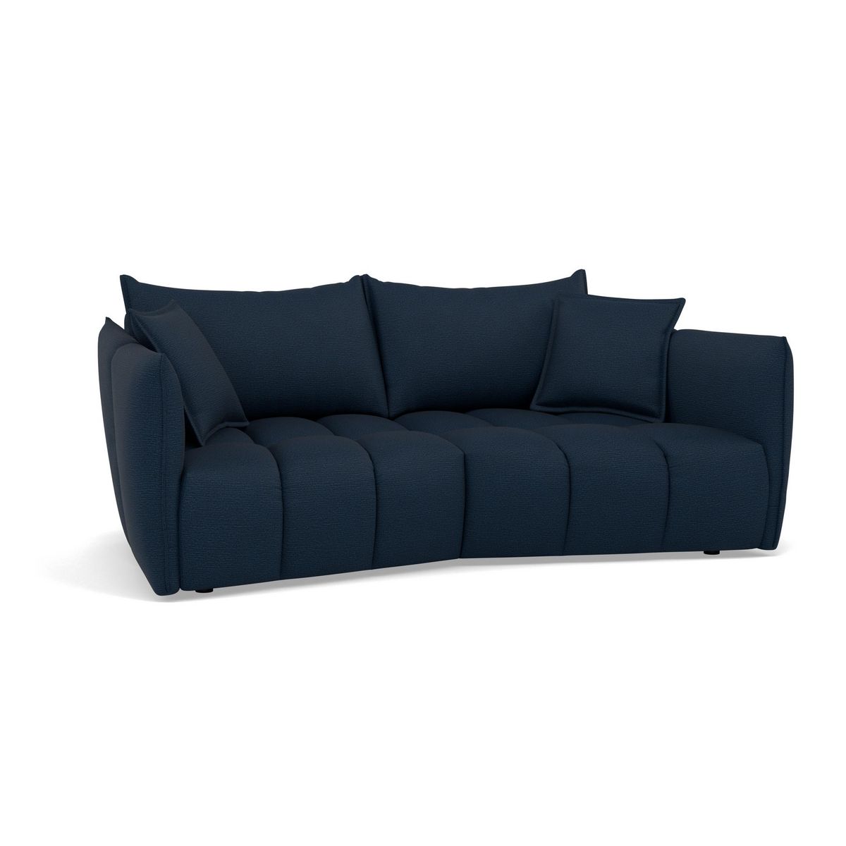 LISA DESIGN Cassiopee - canapé droit 3 places assise profonde en tissu texturé