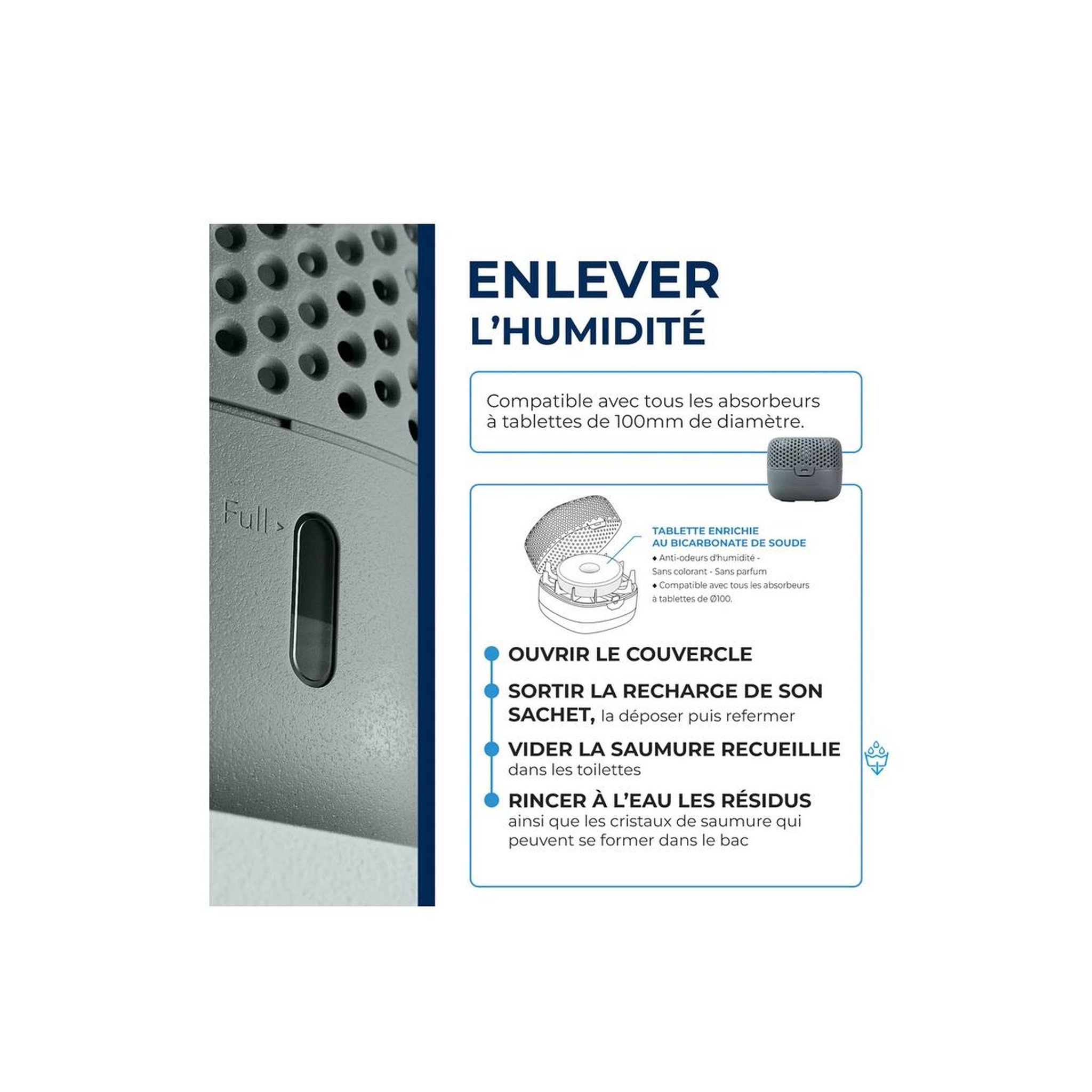 Voir la diapositive 5 : Starwax Absorbeur d'humidité compact + 1 tablette - 001076-