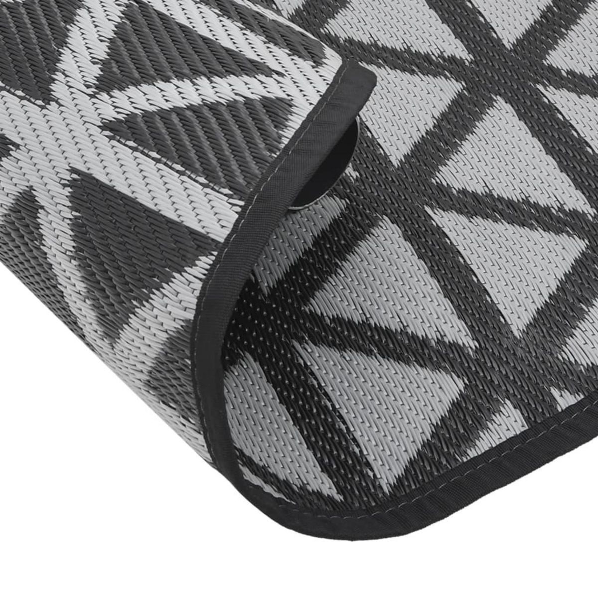 VIDAXL Tapis d'exterieur ARAKIL noir Ø200 cm PP