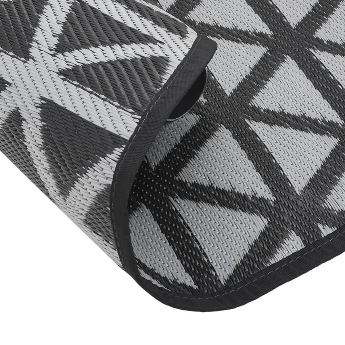 VIDAXL Tapis d'exterieur ARAKIL noir Ø200 cm PP