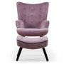 Voir la diapositive 2 : Paris Prix Fauteuil & Pouf Scandinave  Nomi  100cm Rose