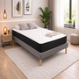 Voir la diapositive 1 : KING OF DREAMS Ensemble Sommier Tapissier et Matelas Latex Accueil Moelleux