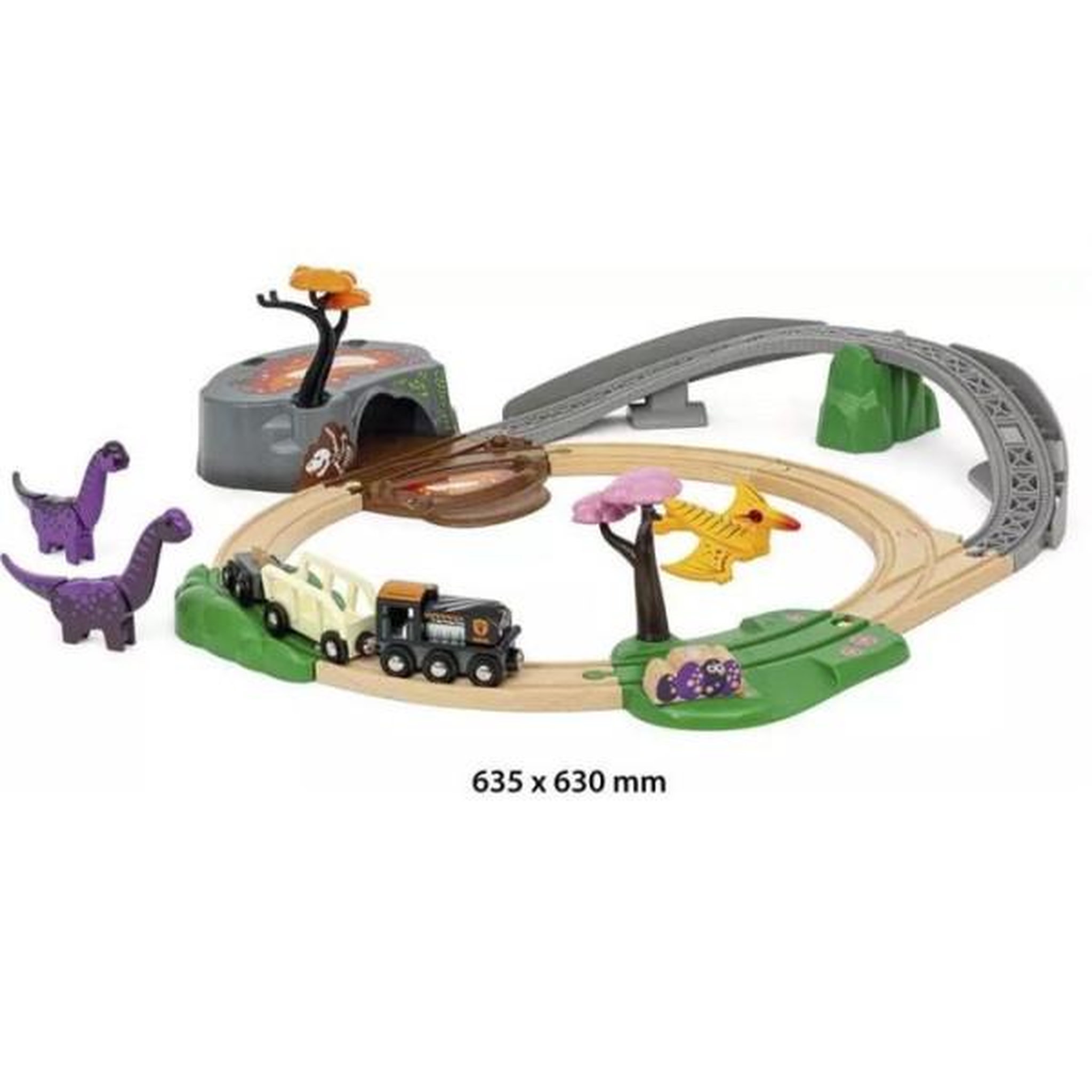 Voir la diapositive 4 : Brio Brio circuit aventure dinosaure 21 pieces - action de jeu sans pile - dinosaures inclus - circuit de train en bois - brio world