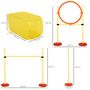 Voir la diapositive 3 : PAWHUT Agility sport pour chiens équipement complet haies, slalom, tunnel + sac de transport jaune