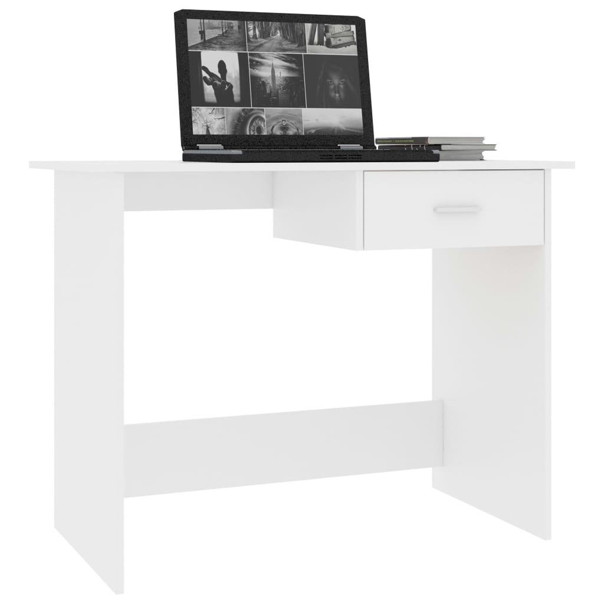 Voir la diapositive 3 : VIDAXL Bureau Blanc 100 x 50 x 76 cm Bois d'ingenierie