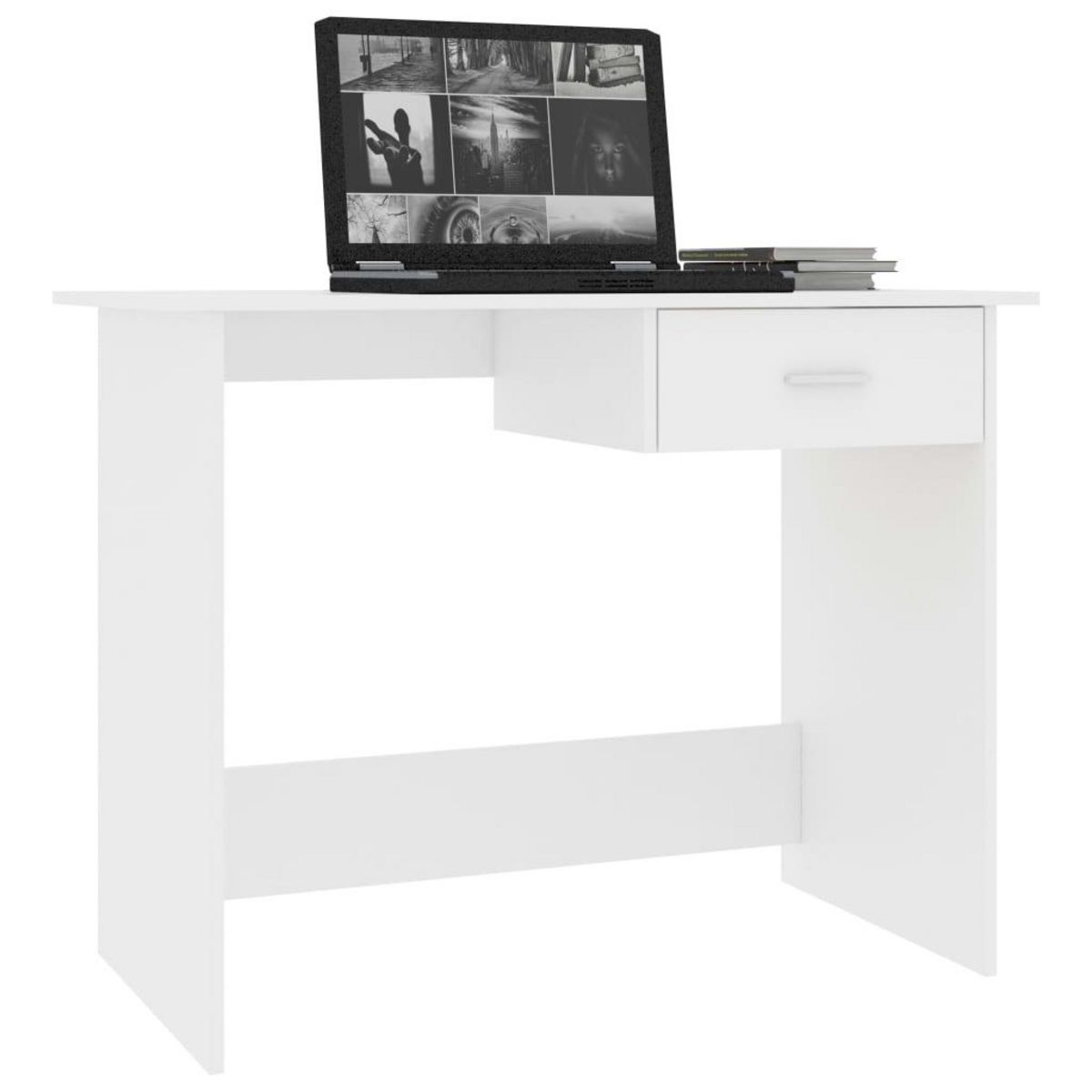 VIDAXL Bureau Blanc 100 x 50 x 76 cm Bois d'ingenierie
