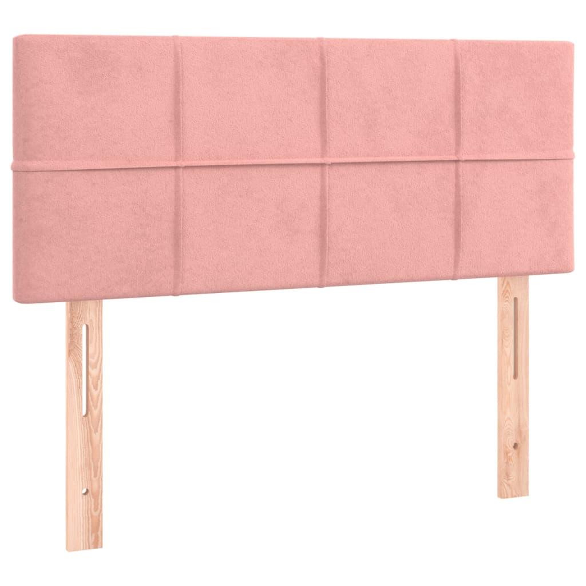 Voir la diapositive 4 : VIDAXL Tete de lit a LED Rose 80x5x78/88 cm Velours