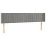 Voir la diapositive 2 : VIDAXL Tete de lit avec oreilles Gris clair 203x16x78/88 cm Velours