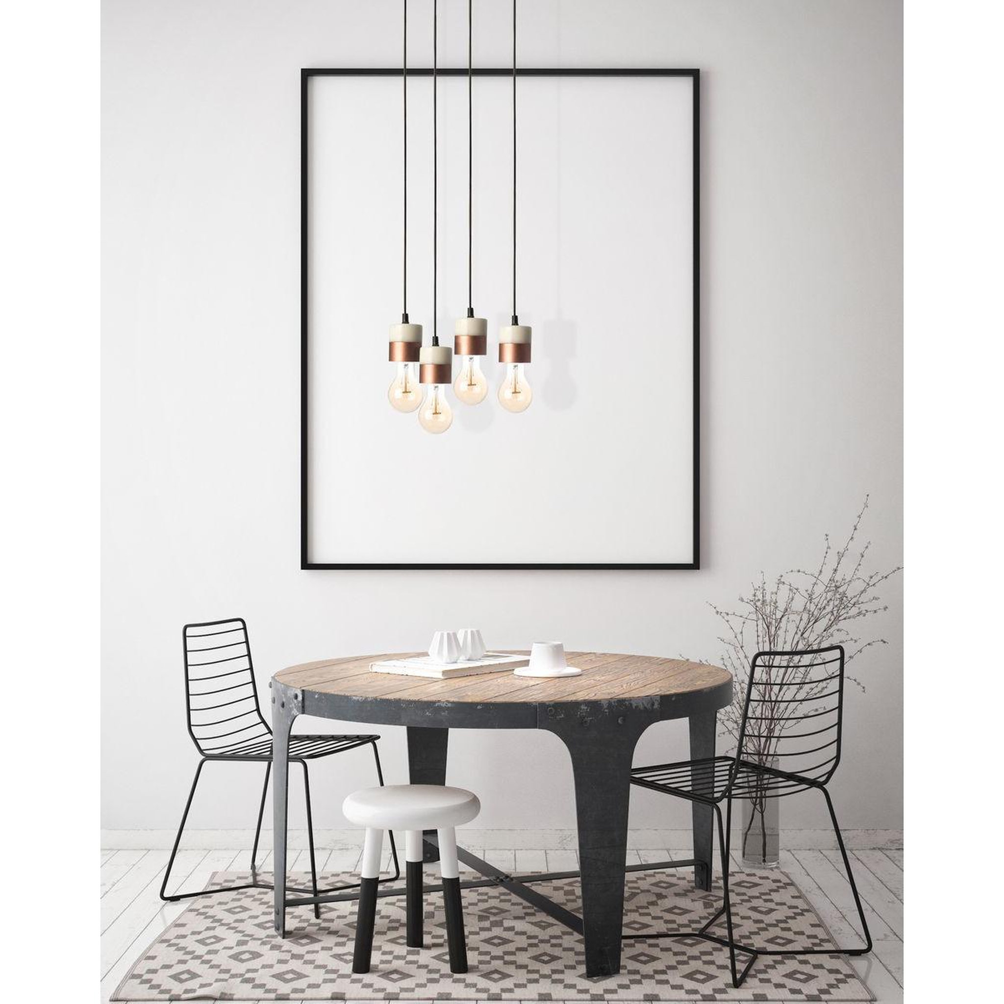 Voir la diapositive 2 : Paris Prix Lampe suspension en marbre  musica iii  7cm cuivre
