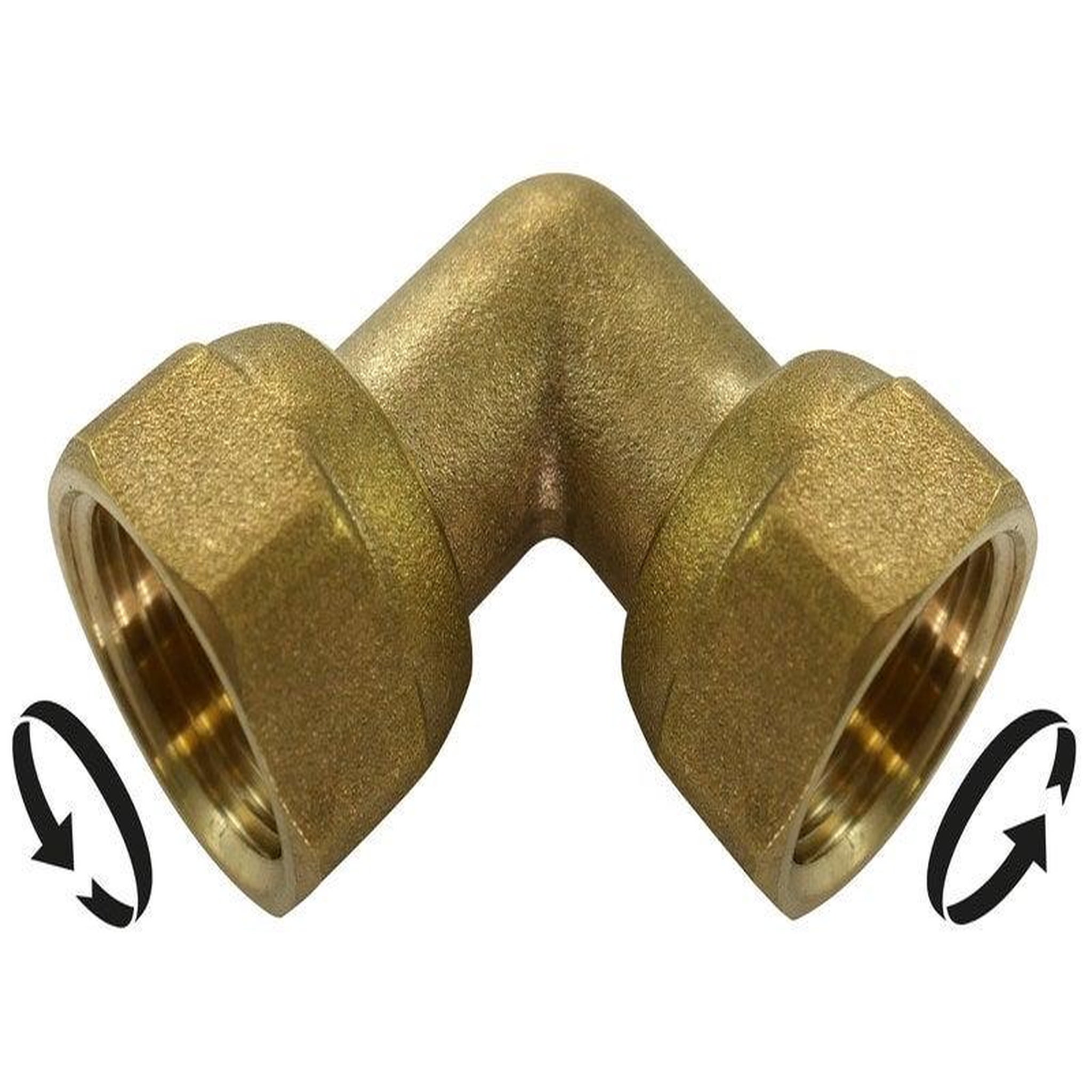 CENTRALE BRICO Coude à visser laiton F 15 X 21 pour tube en cuivre