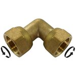 CENTRALE BRICO Coude à visser laiton F 15 X 21 pour tube en cuivre