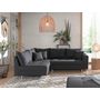Voir la diapositive 2 : LISA DESIGN Rune - canapé d'angle - avec pouf d'appoint - 4 places - style scandinave - gauche