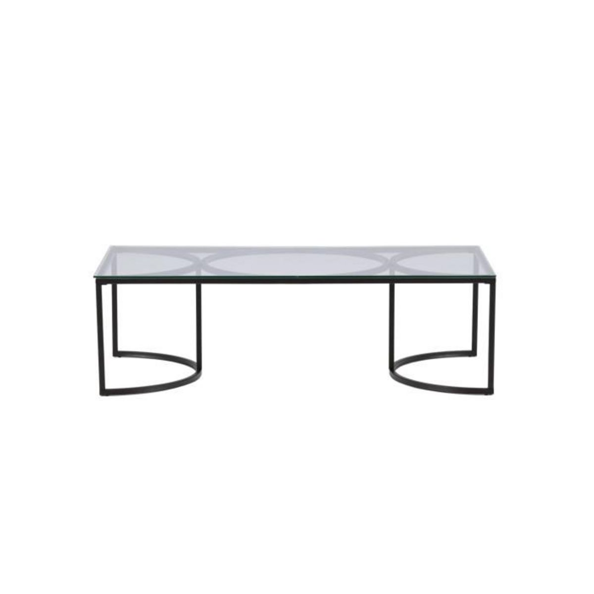 Paris Prix Table Basse Design en Verre  Skanor  140cm Noir