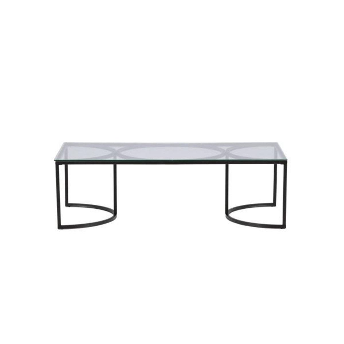 Paris Prix Table Basse Design en Verre  Skanor  140cm Noir