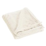 Paris Prix Plaid Uni en Flanelle  Nelia  125x150cm Naturel