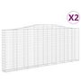 Voir la diapositive 2 : VIDAXL Paniers a gabions arques 2 pcs 400x30x160/180 cm Fer galvanise