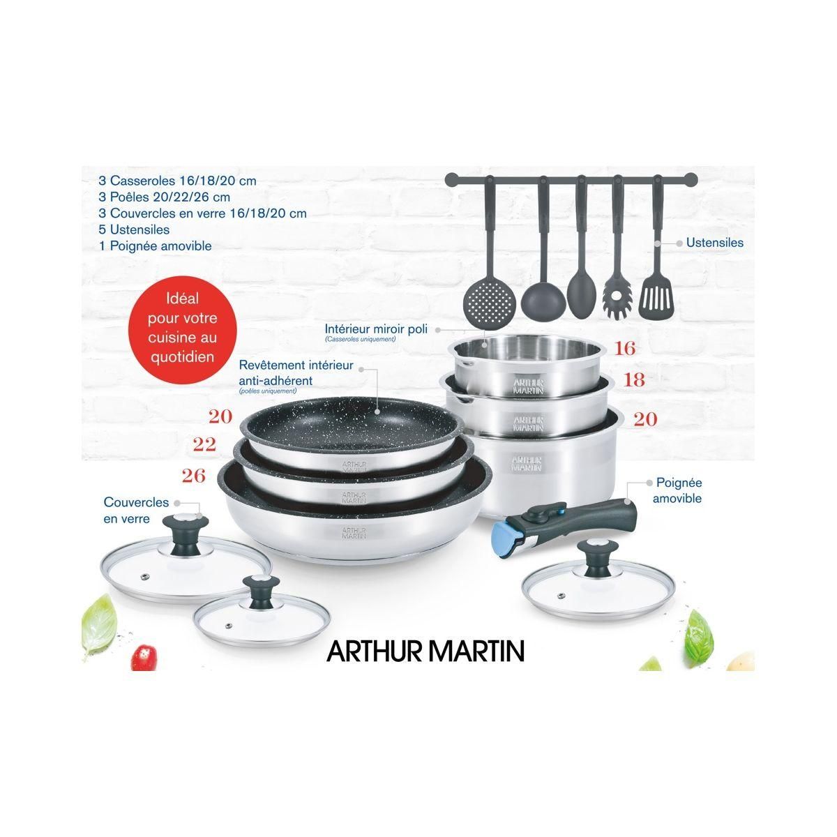 ELECTROLUX Batterie de cuisine 15 pcs amovible