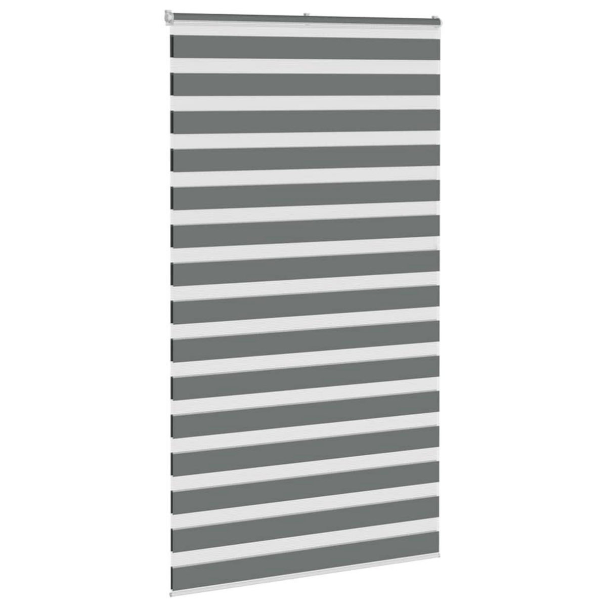 VIDAXL Store zebre gris fonce largeur du tissu 125,9 cm polyester