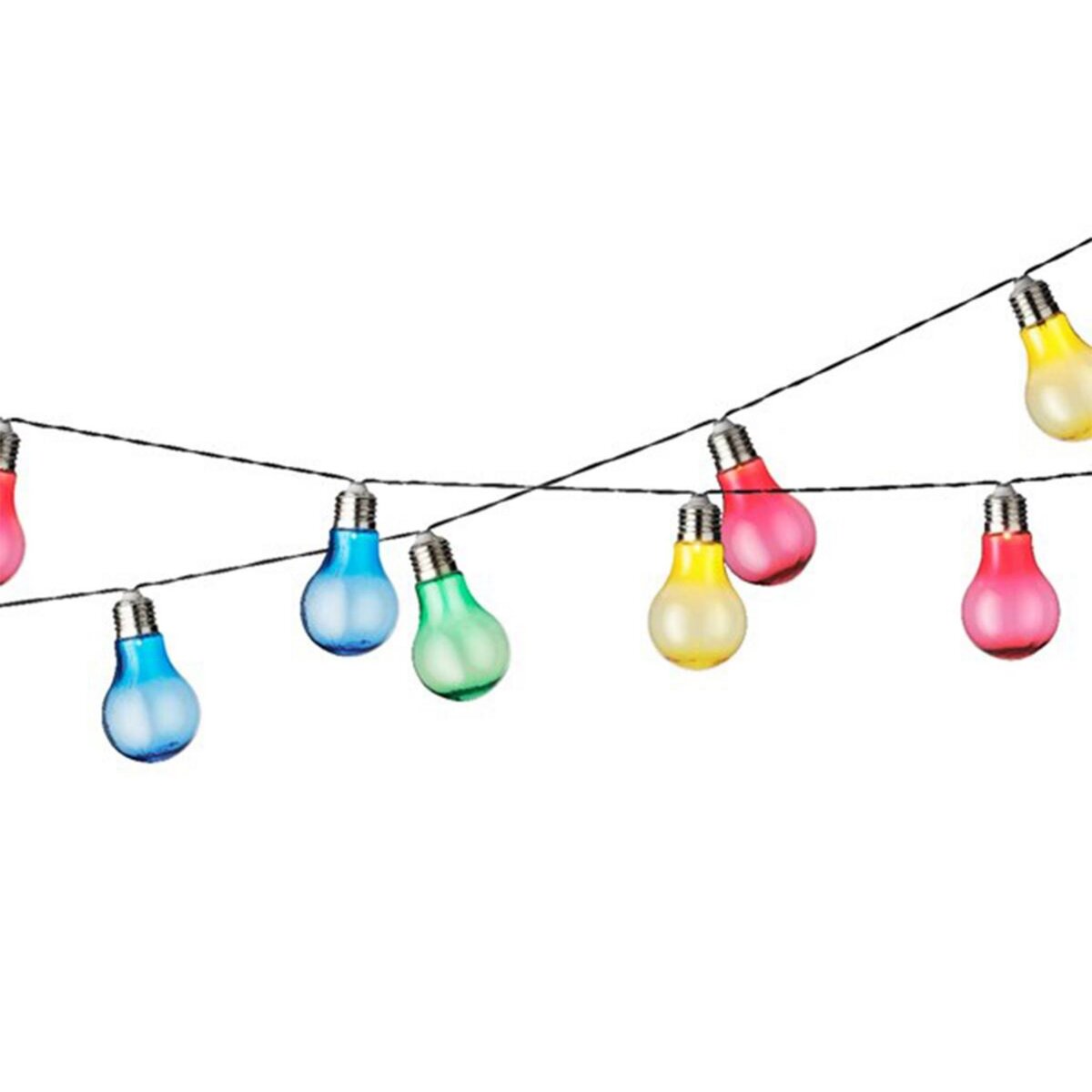 JARDIDECO Guirlande lumineuse solaire 10 ampoules Led Multicolore