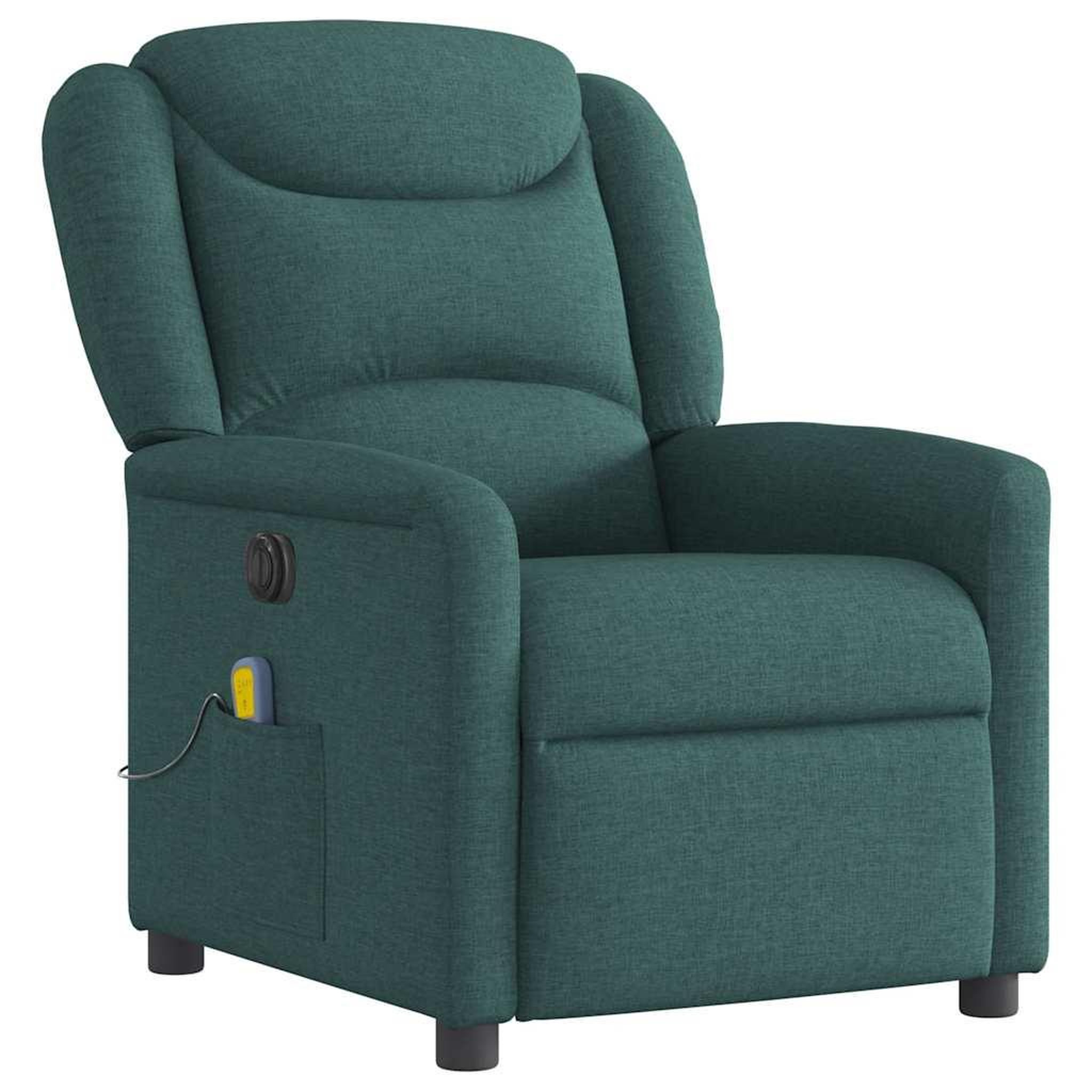 Voir la diapositive 4 : VIDAXL Fauteuil de massage inclinable electrique Vert fonce Tissu