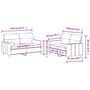Voir la diapositive 6 : VIDAXL Ensemble de canapes 2 pcs avec coussins marron tissu