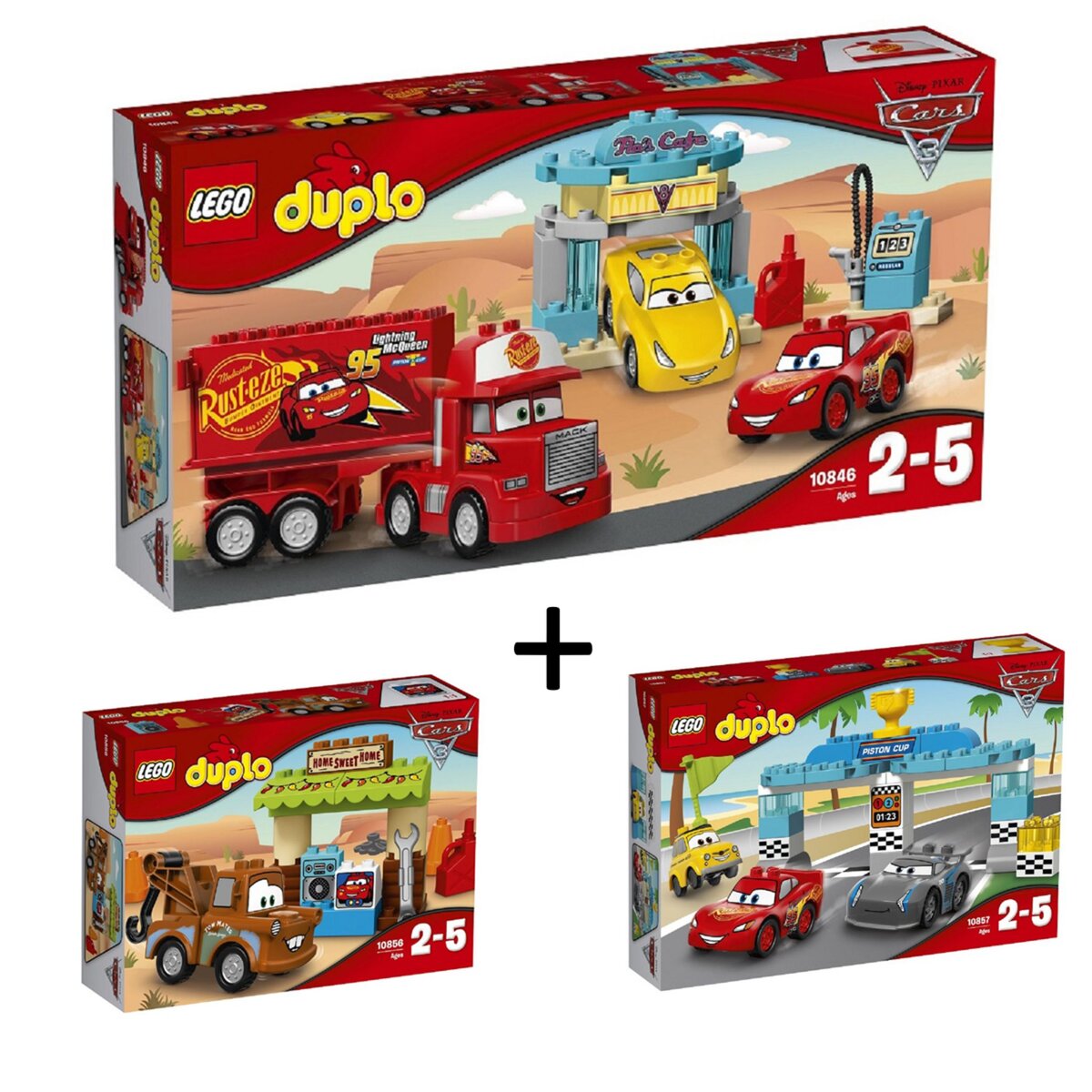 LEGO Lot de 3 boîtes Lego Duplo Cars