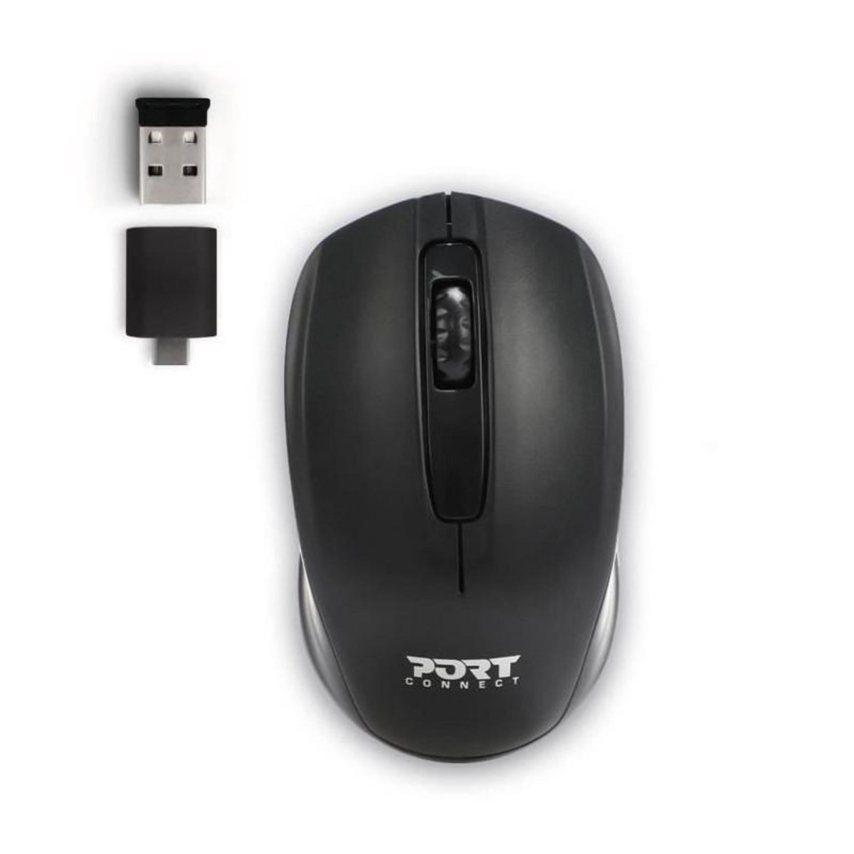 PORT DESIGNS PREMIUM PACK : Sacoche pour PC Portable 17 + Souris sans fil + Dungle USB + Adaptateur Type C