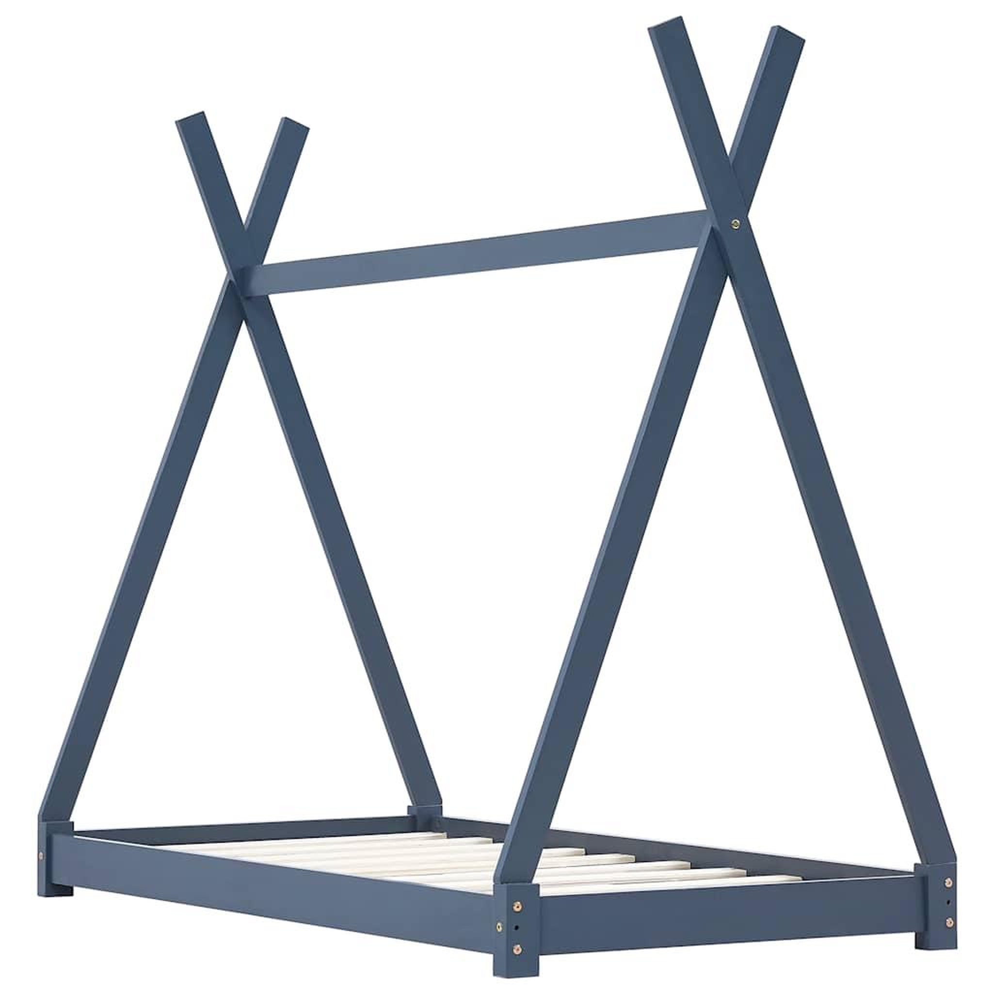 Voir la diapositive 2 : VIDAXL Cadre de lit d'enfant Gris  Bois de pin massif 90 x 200 cm