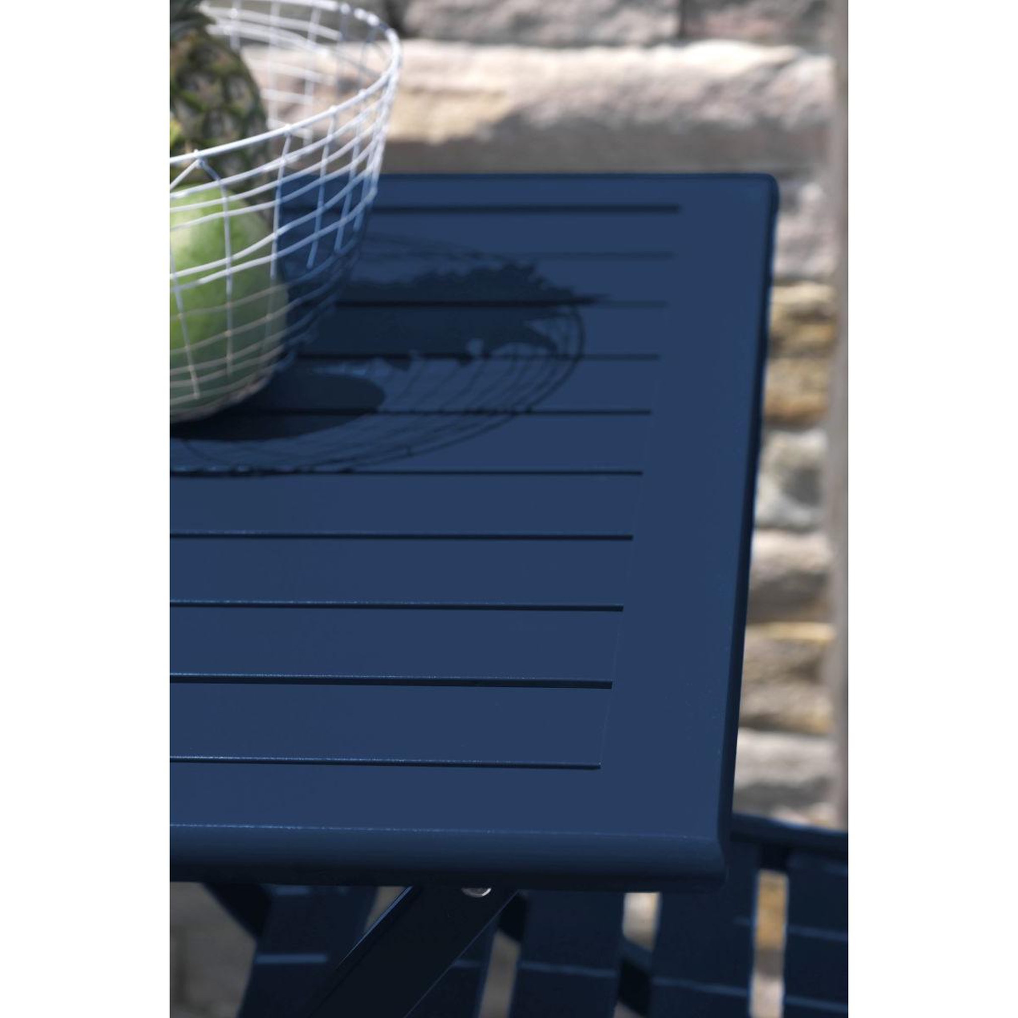 Voir la diapositive 2 : Paris Prix Table de jardin pliante  marius  70cm bleu marine