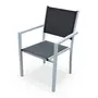 SWEEEK Salon de jardin aluminium table 180cm, 8 fauteuils en textilène