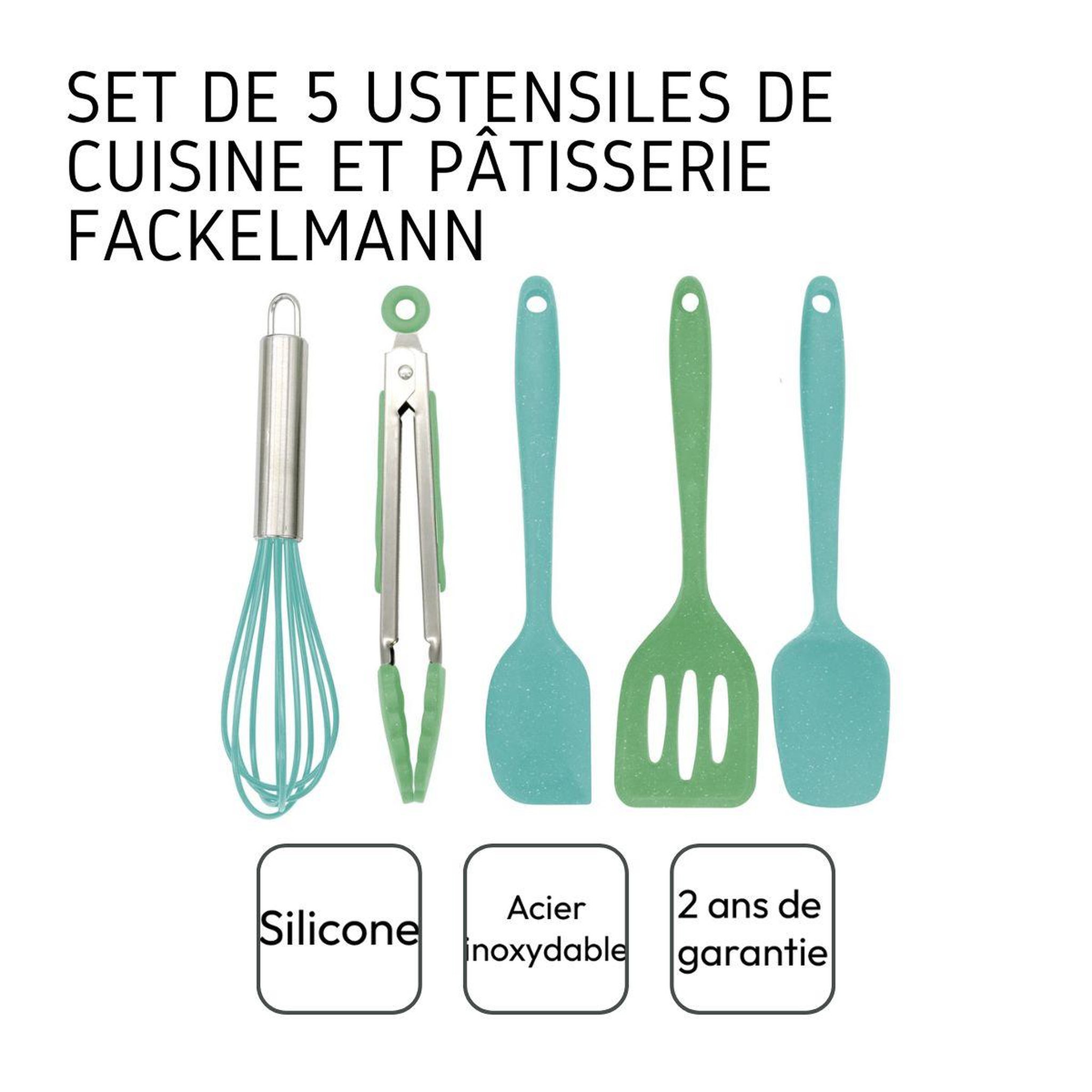 Voir la diapositive 4 : Fackelmann 5 ustensiles de cuisine pour enfants en silicone fackelmann mini monster