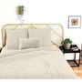 Voir la diapositive 2 : Home collection Parure housse de couette 100% gaze de coton 57 fils - galet