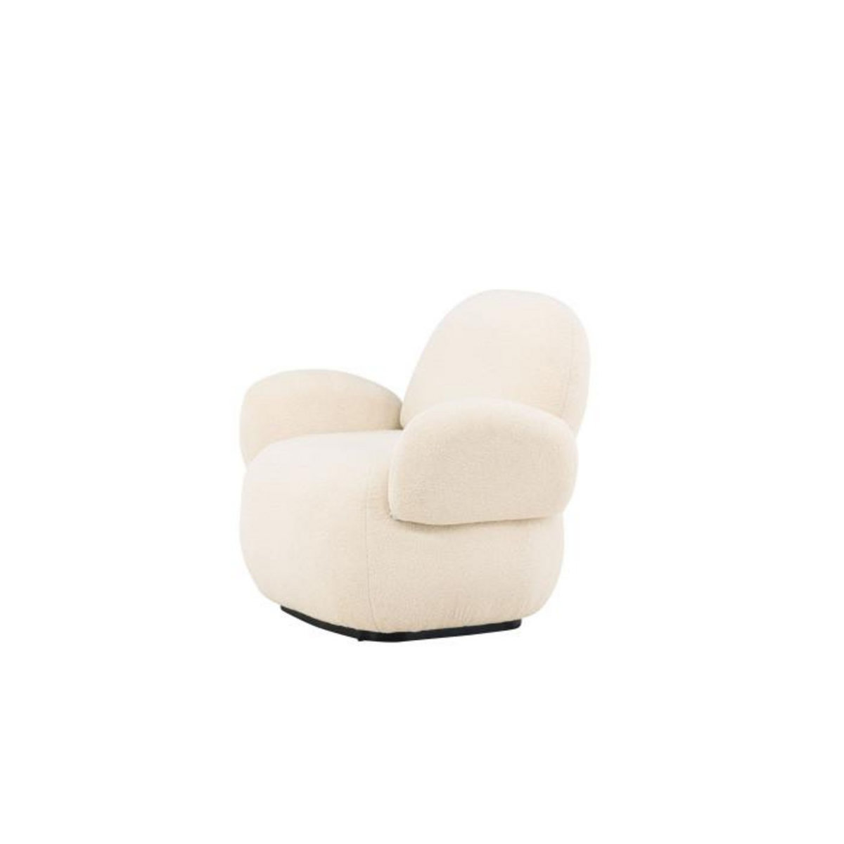 Paris Prix Fauteuil Design Chenille  Sevilla  105cm Beige
