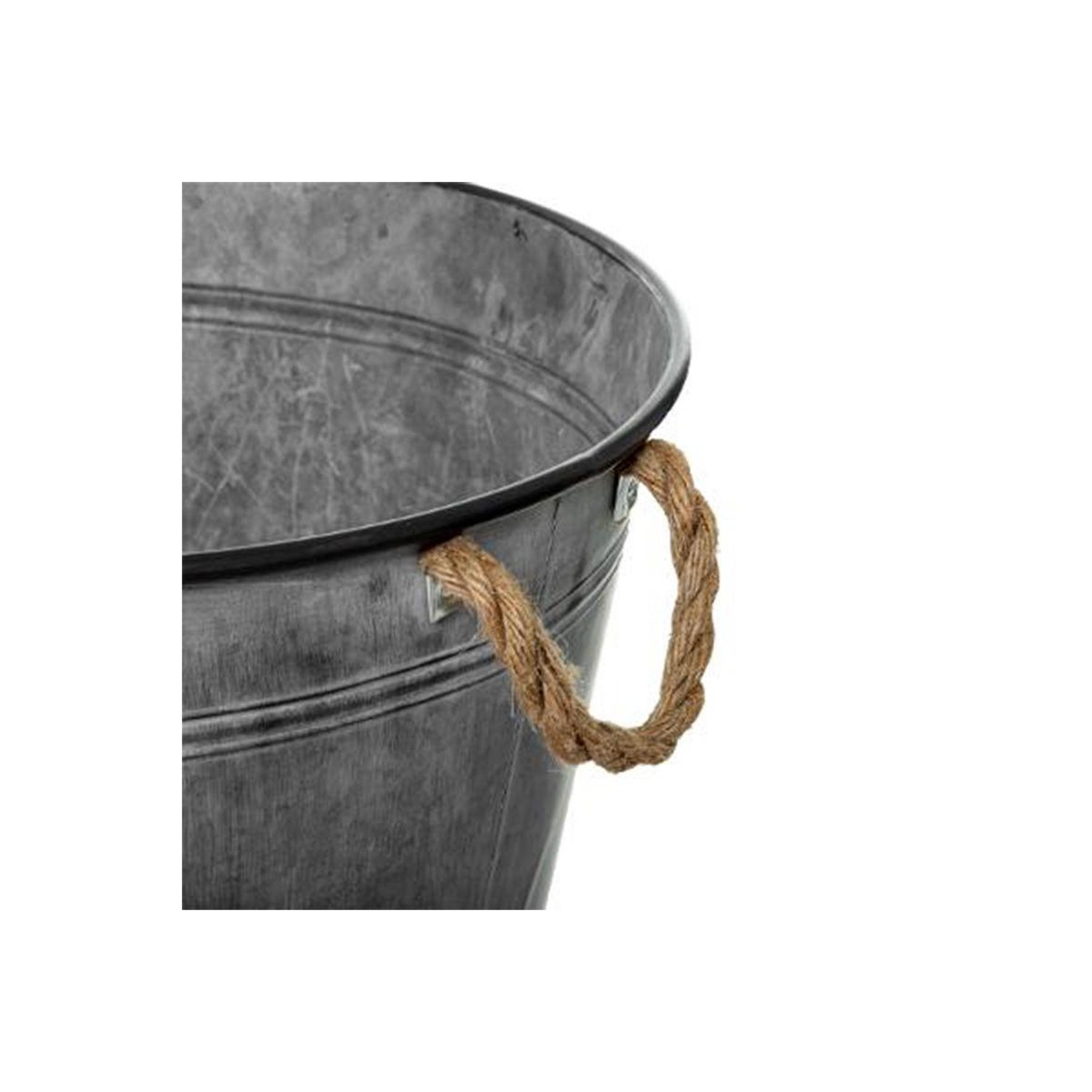 Voir la diapositive 2 : ATMOSPHERA Cache-pot en fer design  zinc  49cm gris