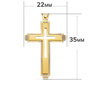 Voir la diapositive 3 : L'ATELIER D'AZUR Pendentif  - Médaille Croix Or 18 Carats 750 Jaune - Chaine Offerte