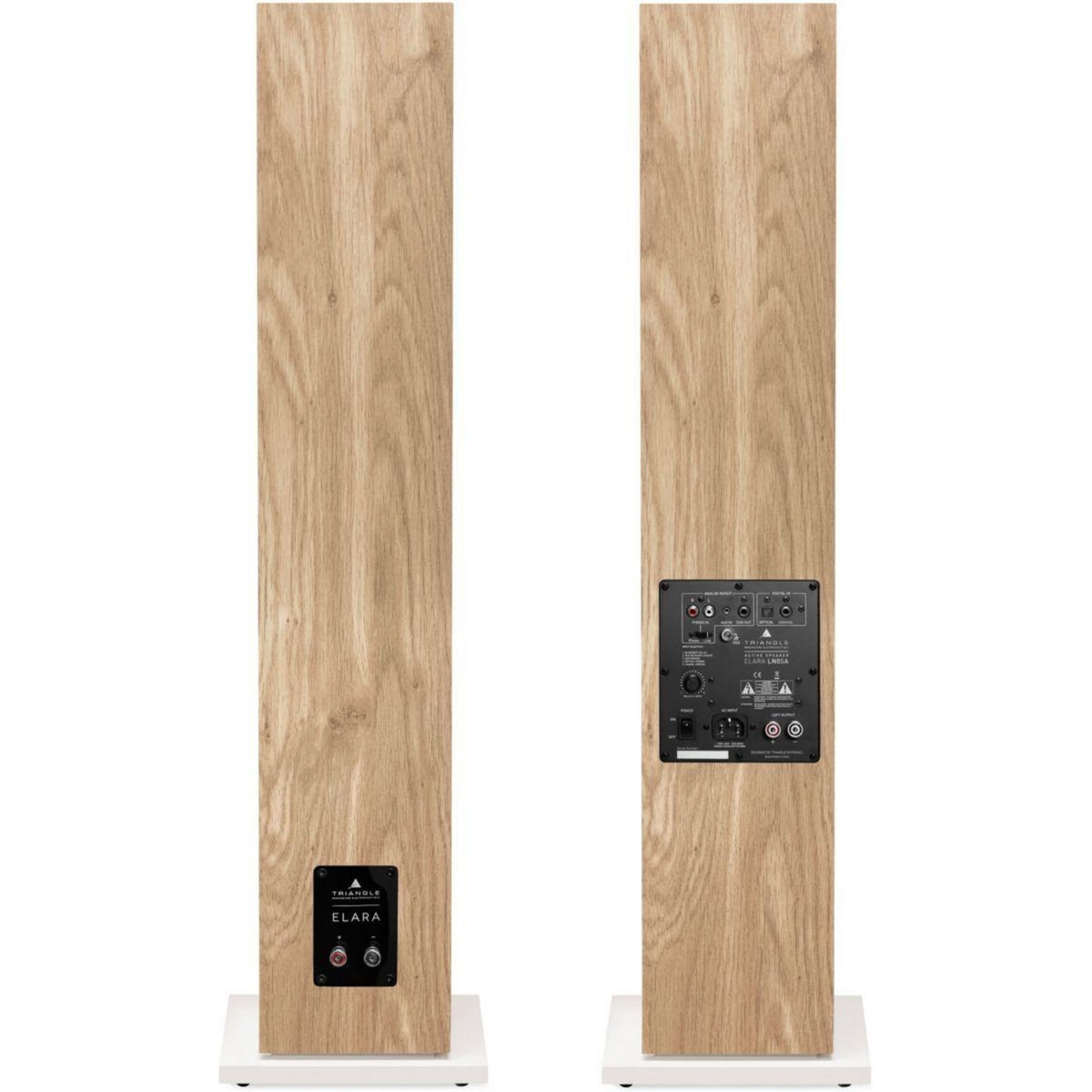 Triangle Enceinte colonne active ELARA LN05A Chene Clair x2
