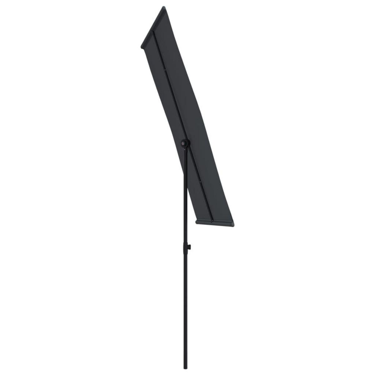 VIDAXL Parasol de jardin avec mat en aluminium 180x110 cm Noir