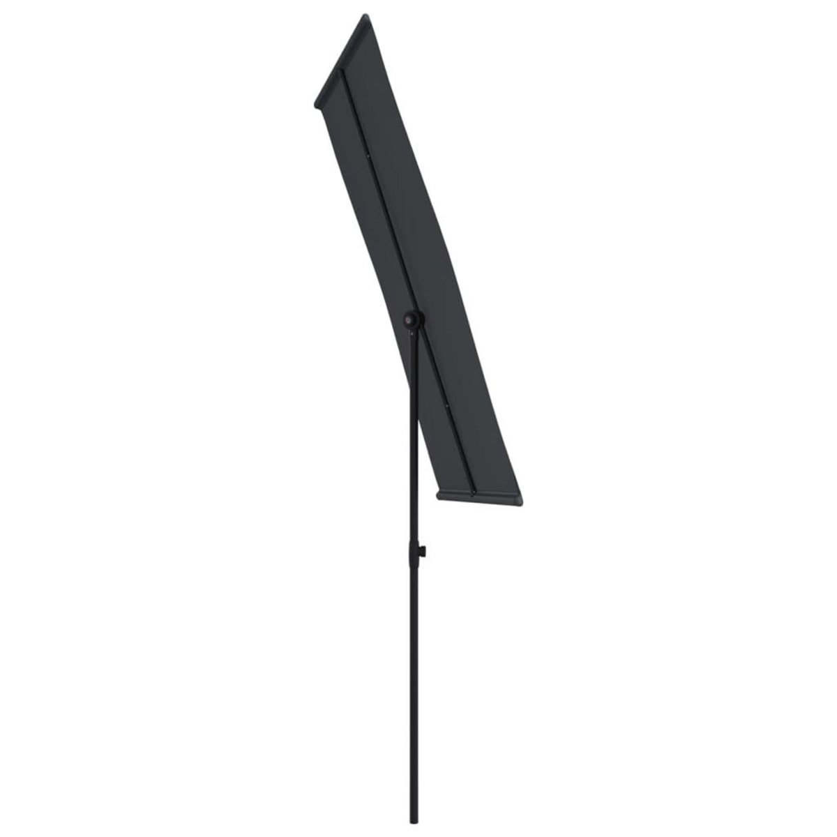 VIDAXL Parasol de jardin avec mat en aluminium 180x110 cm Noir