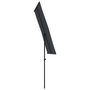Voir la diapositive 5 : VIDAXL Parasol de jardin avec mat en aluminium 180x110 cm Noir