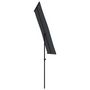 Voir la diapositive 5 : VIDAXL Parasol de jardin avec mat en aluminium 180x110 cm Noir