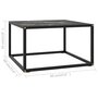 Voir la diapositive 5 : VIDAXL Table basse Noir avec verre marbre noir 60x60x35 cm