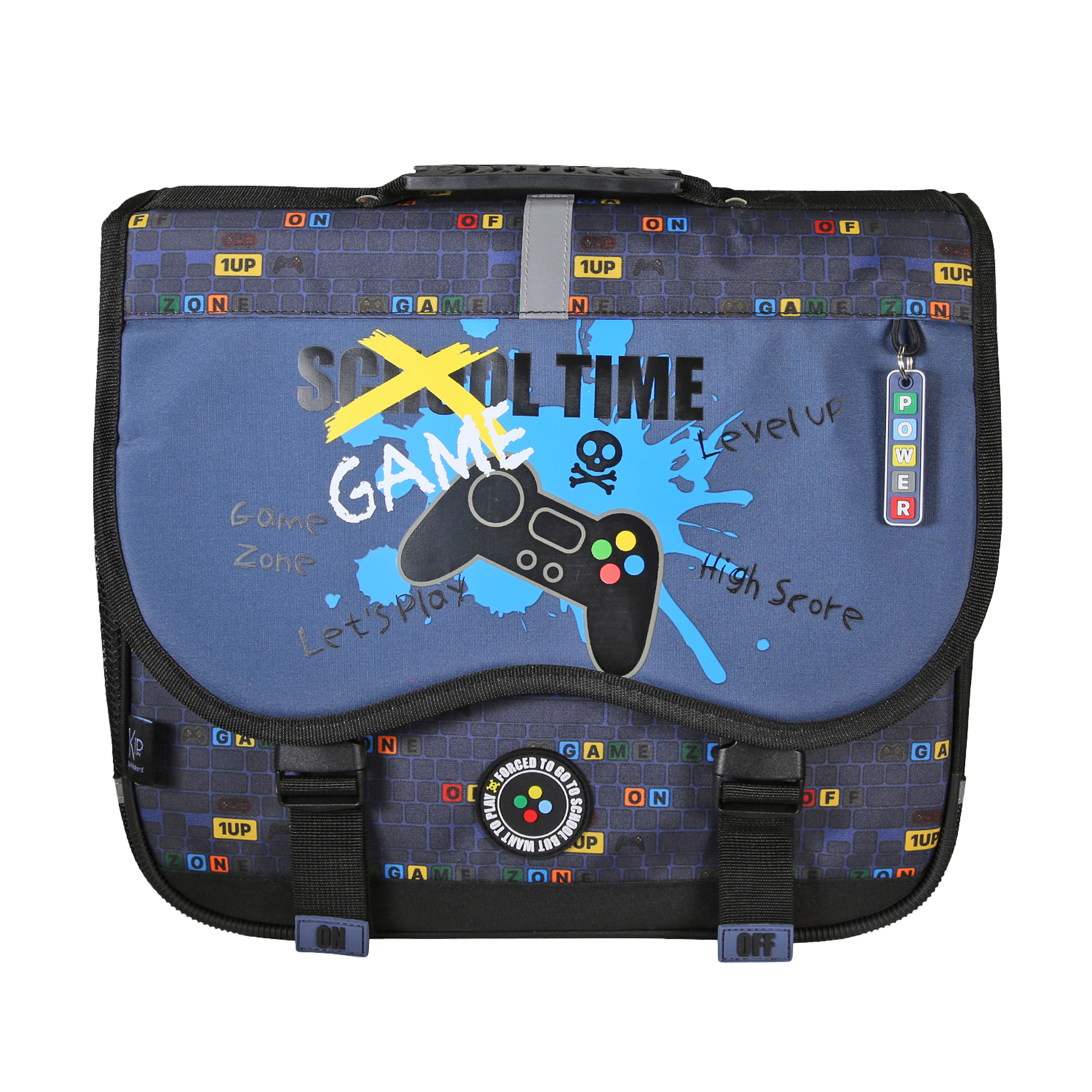 Bagtrotter KIP - Cartable scolaire 38 cm School Time - Bleu/Noir - 2 Compartiments