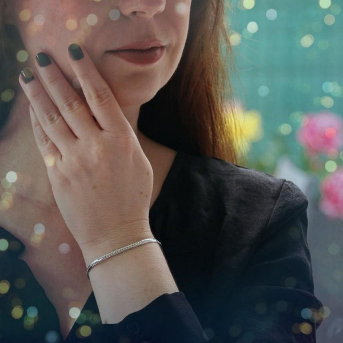 L'ATELIER D'AZUR Bracelet Or Blanc Maille Anglaise - Femme
