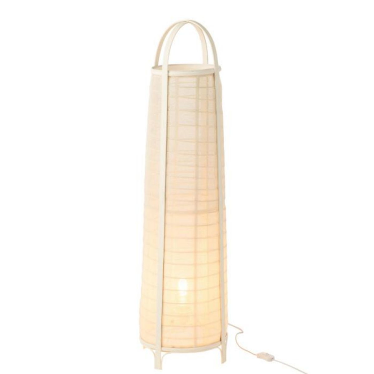 Paris Prix Lampadaire en Bambou  Don  100cm Blanc