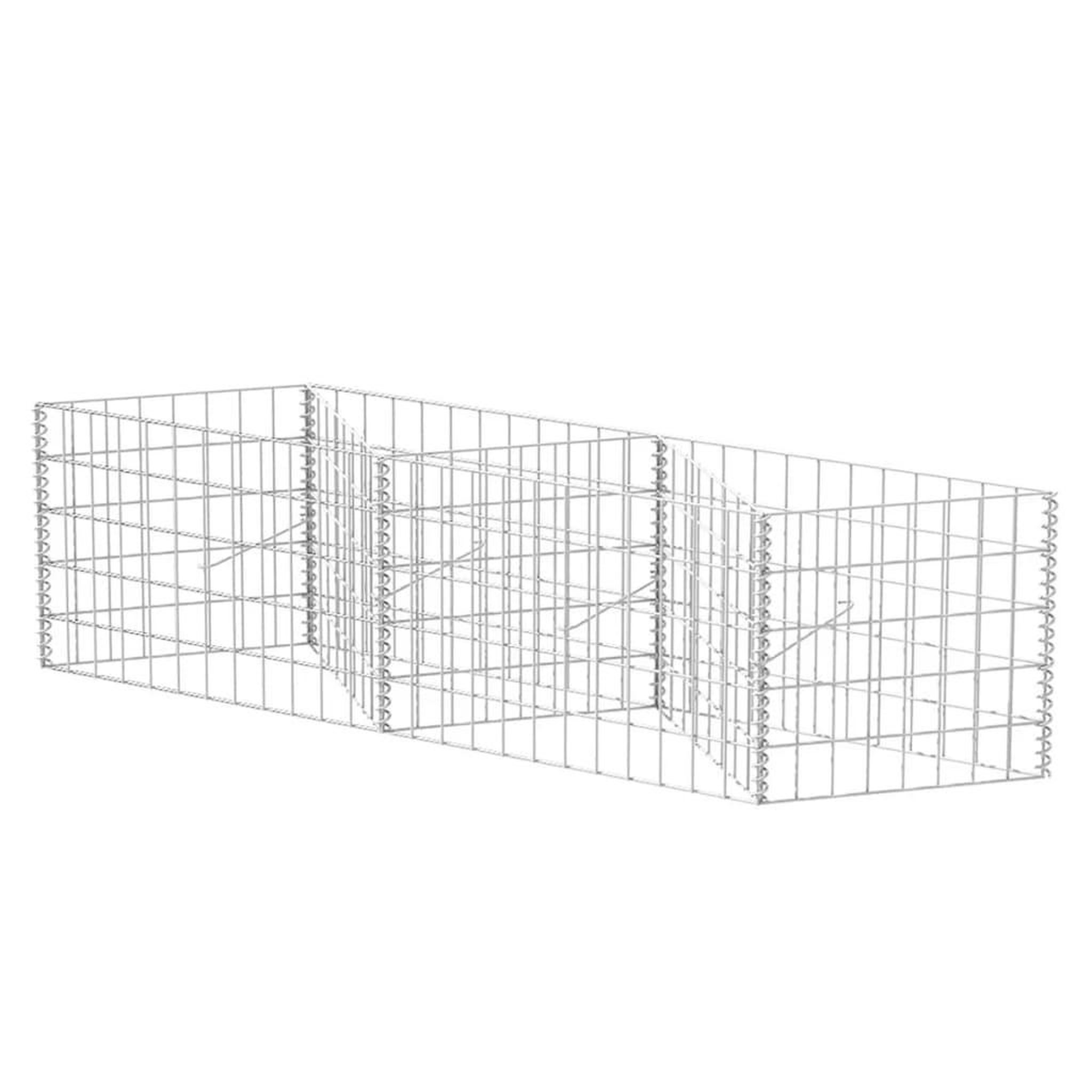 Voir la diapositive 2 : VIDAXL Panier de gabion Acier galvanise 120x30x50 cm