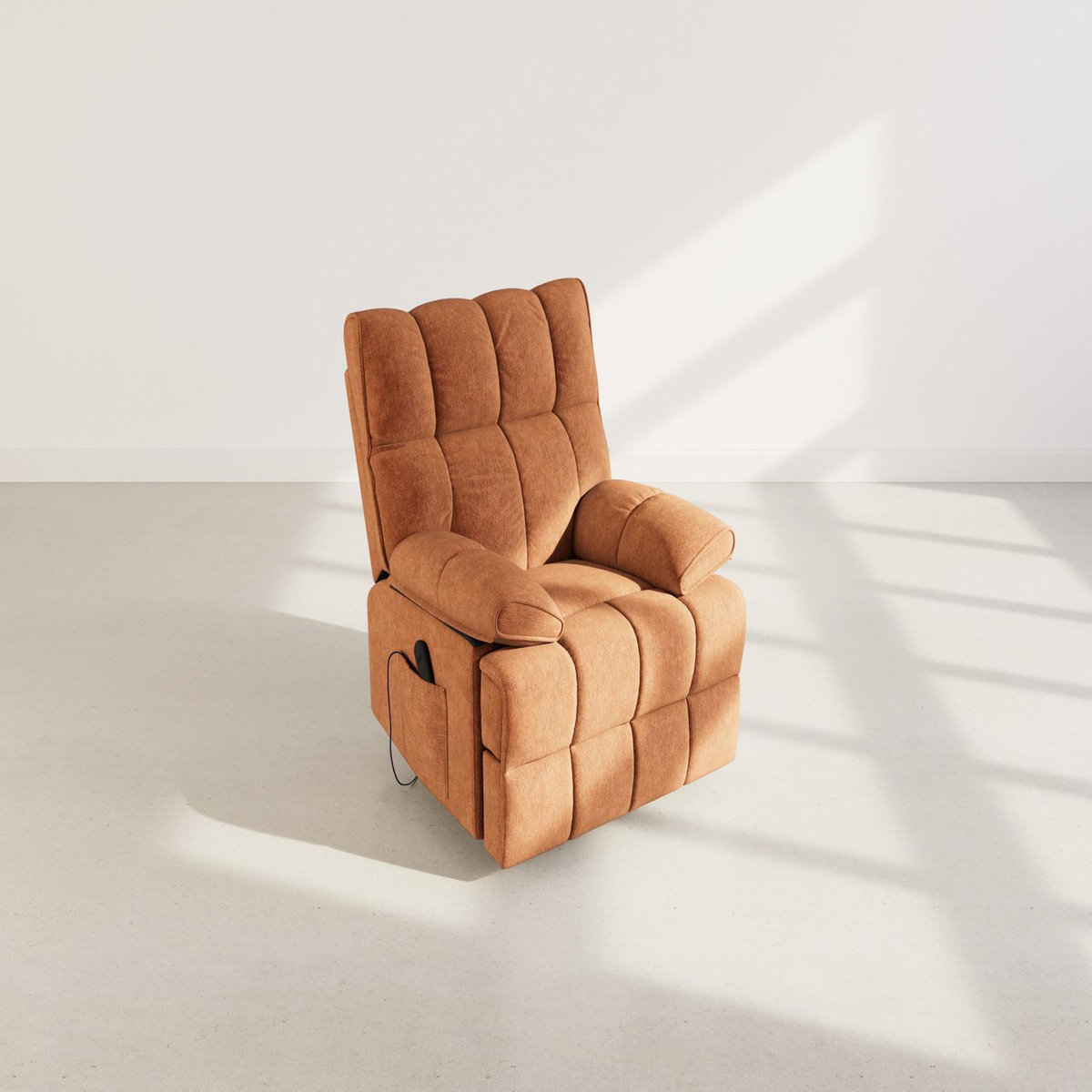 BEST MOBILIER Chandler - fauteuil relax électrique en velours texturé