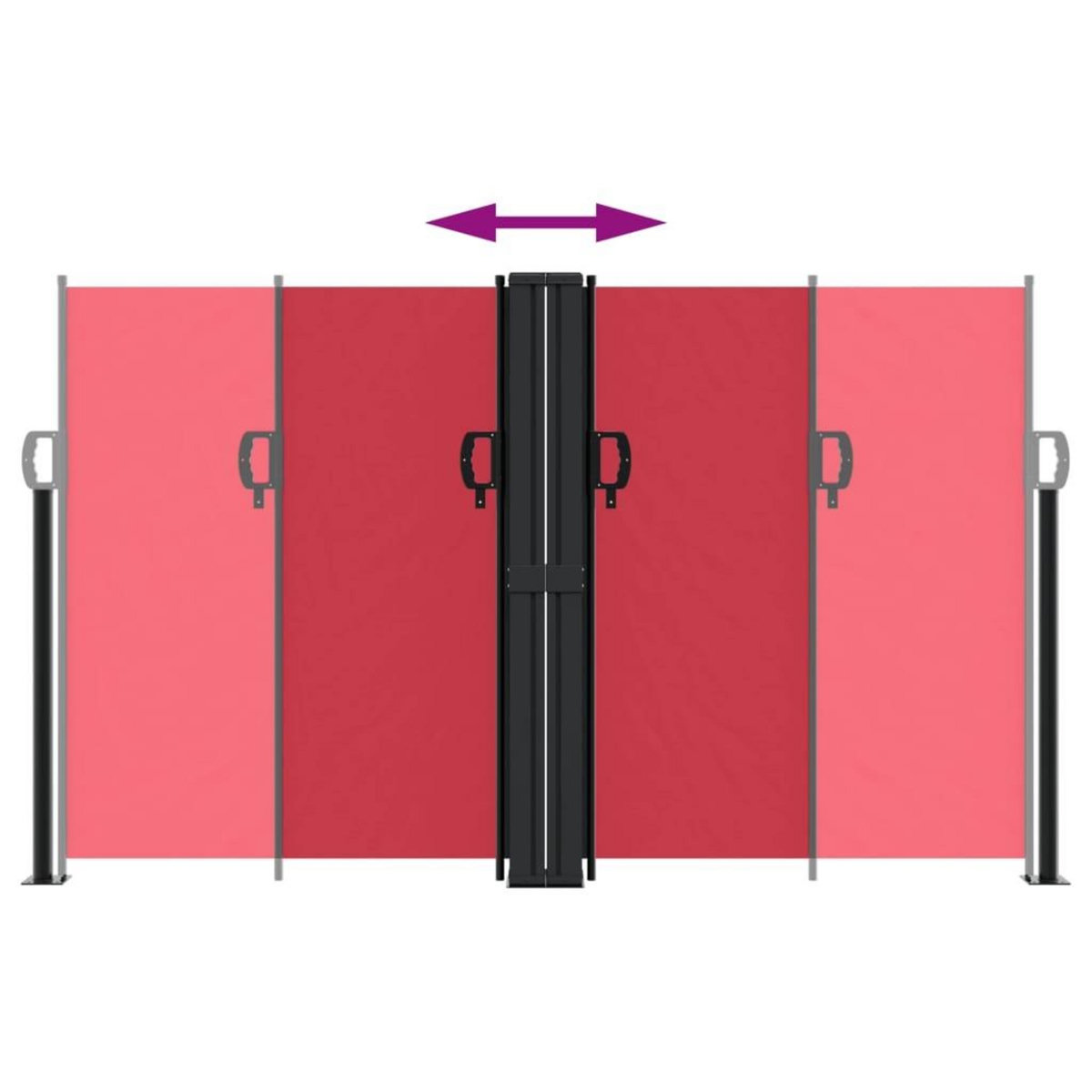 VIDAXL Auvent lateral retractable rouge 140x1000 cm