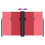 Voir la diapositive 5 : VIDAXL Auvent lateral retractable rouge 140x1000 cm