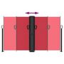 Voir la diapositive 5 : VIDAXL Auvent lateral retractable rouge 140x1000 cm